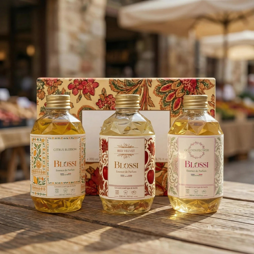 Blossi Coffret Voyage en trois temps – Parfums de lessive premium